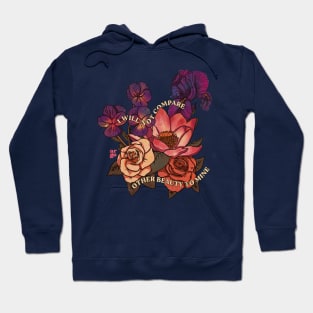 Roses Lotus Violet Iris Hoodie